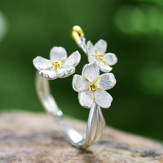 Elegant Flower Adjustable Rings